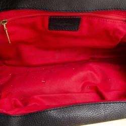 Pre Owned Dolce and Gabbana Black Leather Medium Satchel