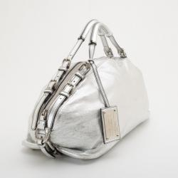 مملوكة مسبقًا Dolce and Gabbana Metallic Leather Boston Satchel