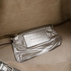 مملوكة مسبقًا Dolce and Gabbana Metallic Leather Boston Satchel
