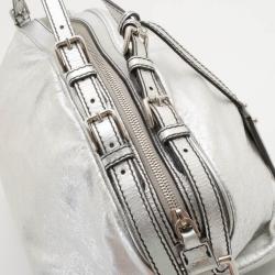 مملوكة مسبقًا Dolce and Gabbana Metallic Leather Boston Satchel