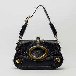 Pre Owned Dolce and Gabbana Black Leather Miss Really Hot Shoulder Bag 