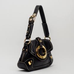 Pre Owned Dolce and Gabbana Black Leather Miss Really Hot Shoulder Bag 
