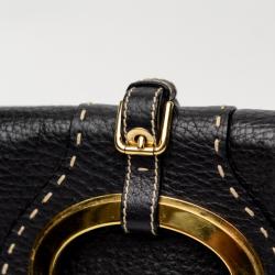 Pre Owned Dolce and Gabbana Black Leather Miss Really Hot Shoulder Bag 