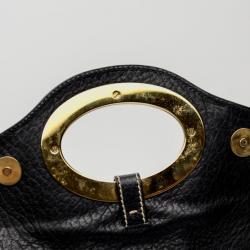 Pre Owned Dolce and Gabbana Black Leather Miss Really Hot Shoulder Bag 