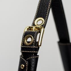 Pre Owned Dolce and Gabbana Black Leather Miss Really Hot Shoulder Bag 