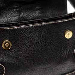 Pre Owned Dolce and Gabbana Black Leather Miss Really Hot Shoulder Bag 