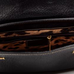 Pre Owned Dolce and Gabbana Black Leather Miss Really Hot Shoulder Bag 