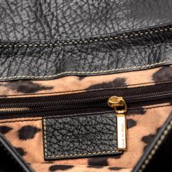 Pre Owned Dolce and Gabbana Black Leather Miss Really Hot Shoulder Bag 