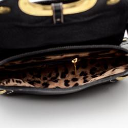 Pre Owned Dolce and Gabbana Black Leather Miss Really Hot Shoulder Bag 