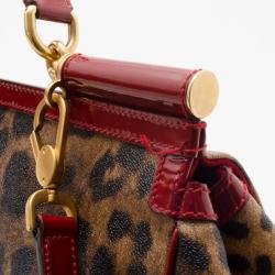 Pre Owned Dolce and Gabbana Leopard Miss Sicily Satchel