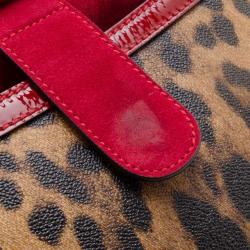 Pre Owned Dolce and Gabbana Leopard Miss Sicily Satchel