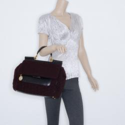 مملوكة مسبقًا Dolce and Gabbana Brocaded Miss Sicily Satchel