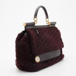 مملوكة مسبقًا Dolce and Gabbana Brocaded Miss Sicily Satchel