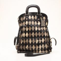 Pre Owned Dolce and Gabbana Black Diamond Miss Pocket Ayers Foldover Bag 