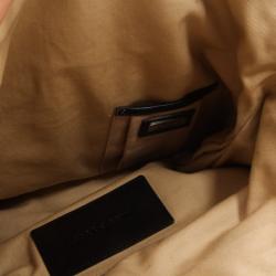 Pre Owned Dolce and Gabbana Black Diamond Miss Pocket Ayers Foldover Bag 