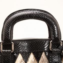 Pre Owned Dolce and Gabbana Black Diamond Miss Pocket Ayers Foldover Bag 