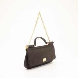مملوكة مسبقًا Dolce and Gabbana Black Leather Mini Miss Sicily Bag