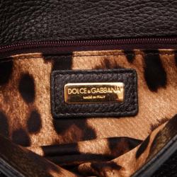 مملوكة مسبقًا Dolce and Gabbana Black Leather Mini Miss Sicily Bag