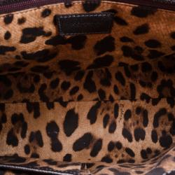 Pre Owned Dolce and Gabbana Black Miss Sicily Satchel