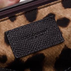 Pre Owned Dolce and Gabbana Black Miss Sicily Satchel