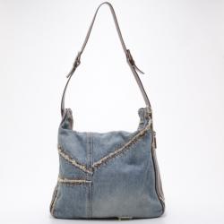 Pre Owned Dolce and Gabbana Distressed Denim Hobo