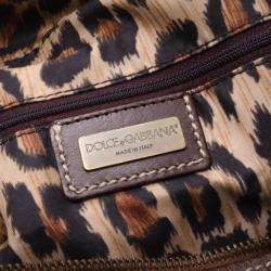 Pre Owned Dolce and Gabbana Distressed Denim Hobo