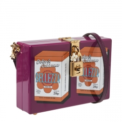 مملوكة مسبقًا حقيبة كلتش دولتشي أند غابانا بيليزا بوكس خشب بنفسجي