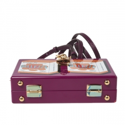 مملوكة مسبقًا حقيبة كلتش دولتشي أند غابانا بيليزا بوكس خشب بنفسجي