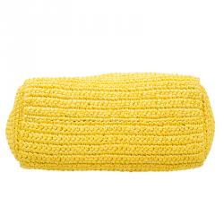 Pre Owned حقيبة يد توت دولتشي أند غابانا ميس سيسيلي مجدولة رافية صفراء