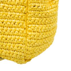 Pre Owned حقيبة يد توت دولتشي أند غابانا ميس سيسيلي مجدولة رافية صفراء