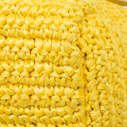 Pre Owned حقيبة يد توت دولتشي أند غابانا ميس سيسيلي مجدولة رافية صفراء