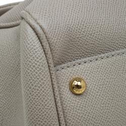 Pre Owned Dolce and Gabbana Beige Leather Large Miss Sicily Tote