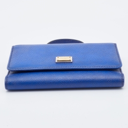 Dolce & Gabbana Blue Leather Miss Sicily Von Wallet on Chain