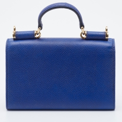 Dolce & Gabbana Blue Leather Miss Sicily Von Wallet on Chain