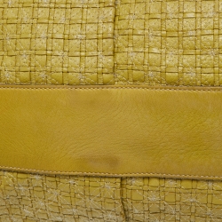 Pre Owned Dolce & Gabbana Green Woven Leather Miss Lexington Hobo