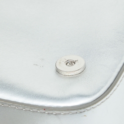 Pre Owned Dolce & Gabbana Silver Leather DG Girls Shoulder Bag