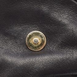 Pre Owned D&G Black Calf Hair and Leather Bubbles Chain Clutch