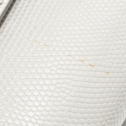 مملوكة مسبقًا Dolce & Gabbana Grey Lizard Embossed Leather Medium Miss Sicily Top Handle Bag