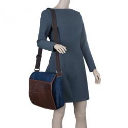 مملوكة مسبقًا Dolce and Gabbana Denim Messenger Bag