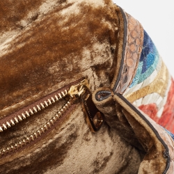 Dolce & Gabbana Multicolor Embroidered and Python Crystal Medium Miss Sicily Top Handle Bag