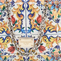 مملوكة مسبقًا Dolce & Gabbana Multicolor Leather Miss Sicily Von Wallet on Chain