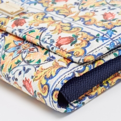 مملوكة مسبقًا Dolce & Gabbana Multicolor Leather Miss Sicily Von Wallet on Chain