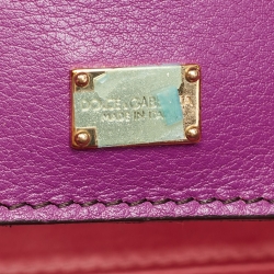 Pre Owned Dolce & Gabbana Multicolor Leather, Croc and Python Medium Miss Sicily Top Handle Bag