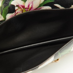 مملوكة مسبقًا Dolce & Gabbana Multicolor Floral Print Leather Flap Chain Crossbody Bag