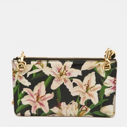 مملوكة مسبقًا Dolce & Gabbana Multicolor Floral Print Leather Flap Chain Crossbody Bag