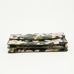 مملوكة مسبقًا Dolce & Gabbana Multicolor Floral Print Leather Flap Chain Crossbody Bag