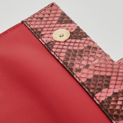 Pre Owned Dolce & Gabbana Pink Leather And Snakeskin DG Millenials Crossbody Bag