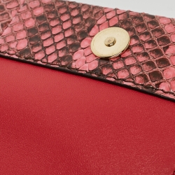 Pre Owned Dolce & Gabbana Pink Leather And Snakeskin DG Millenials Crossbody Bag