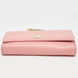 Pre Owned Dolce & Gabbana Multicolor Leather Sicily Lipstick Wallet on Chain