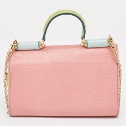 Pre Owned Dolce & Gabbana Multicolor Leather Sicily Lipstick Wallet on Chain